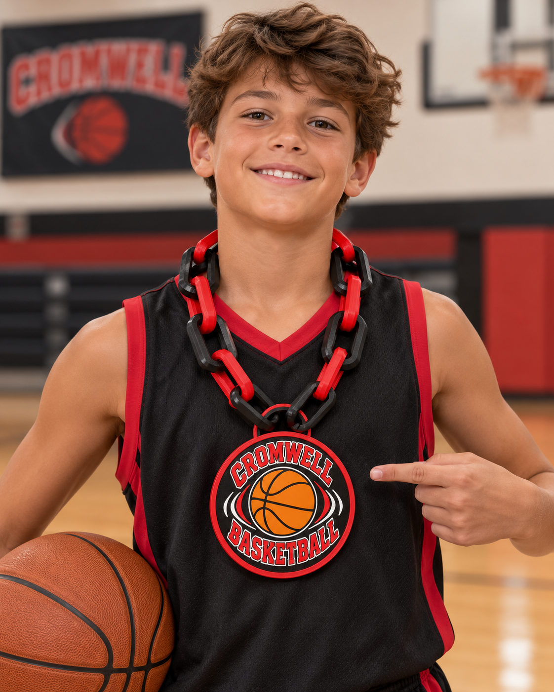 Cromwell Basketball Hype Chain with Medallion