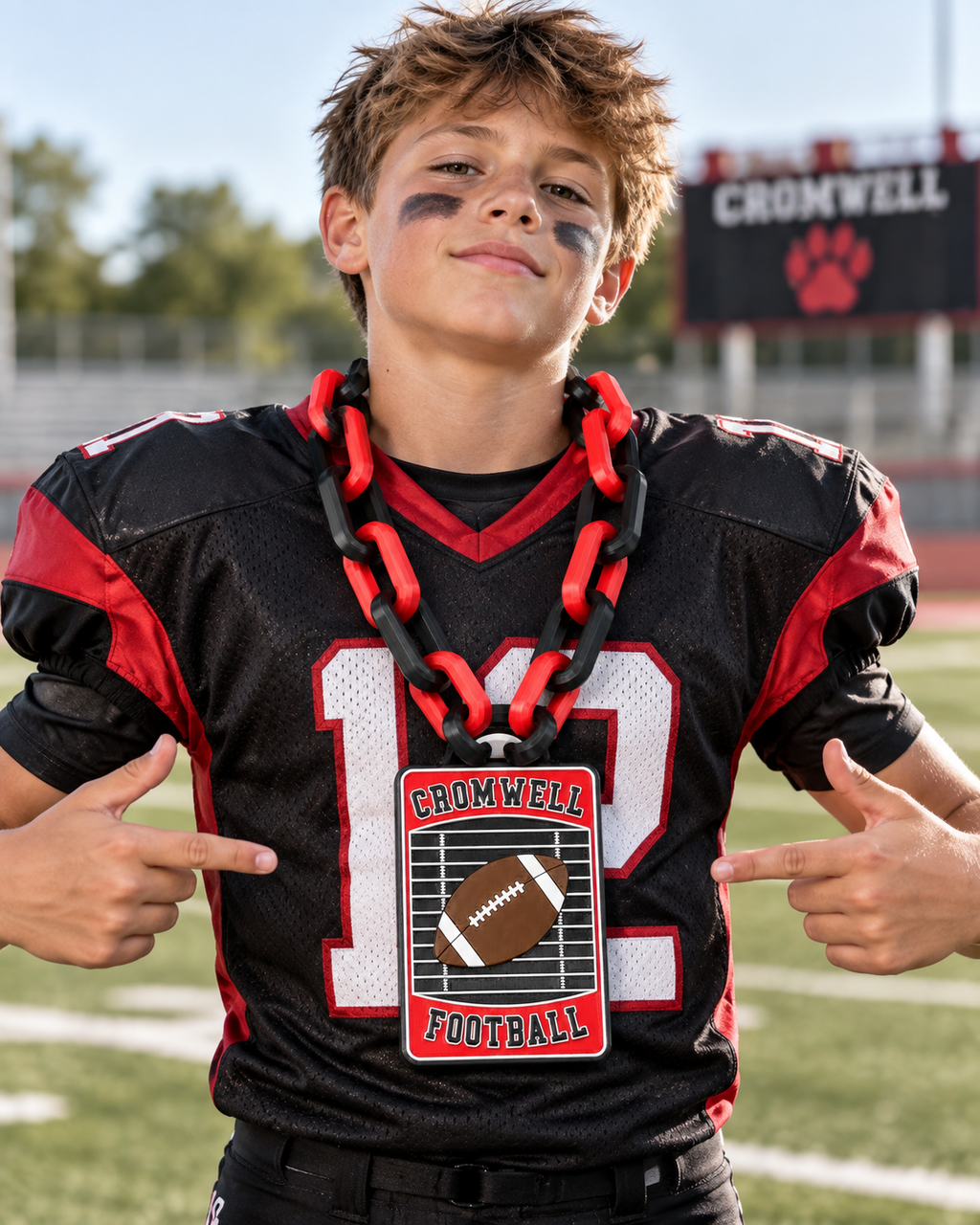 Cromwell Football Hype Chain with Medallion