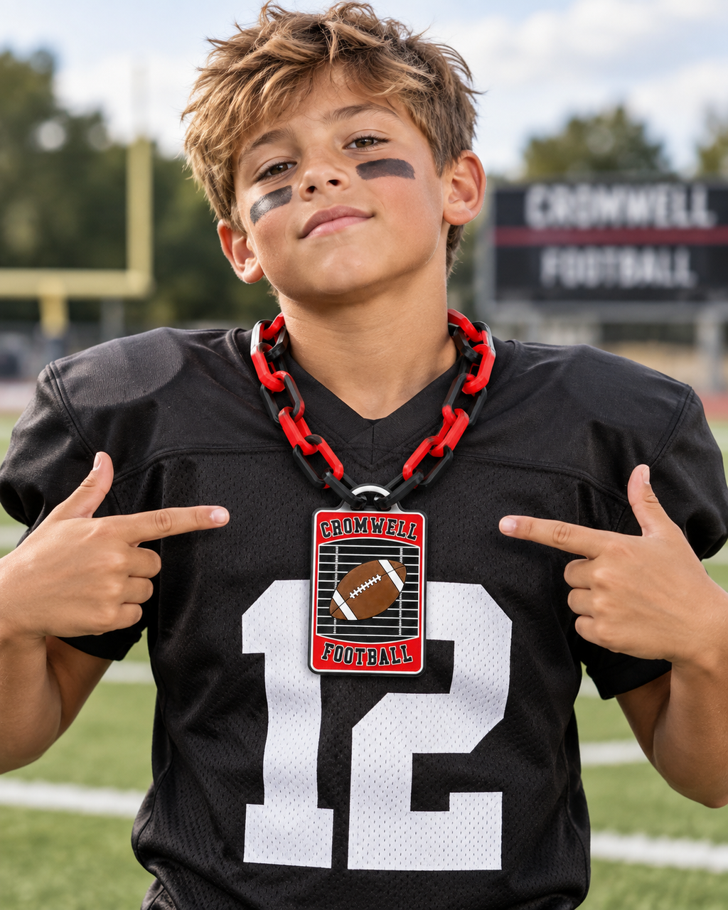 Cromwell Football Hype Chain with Medallion