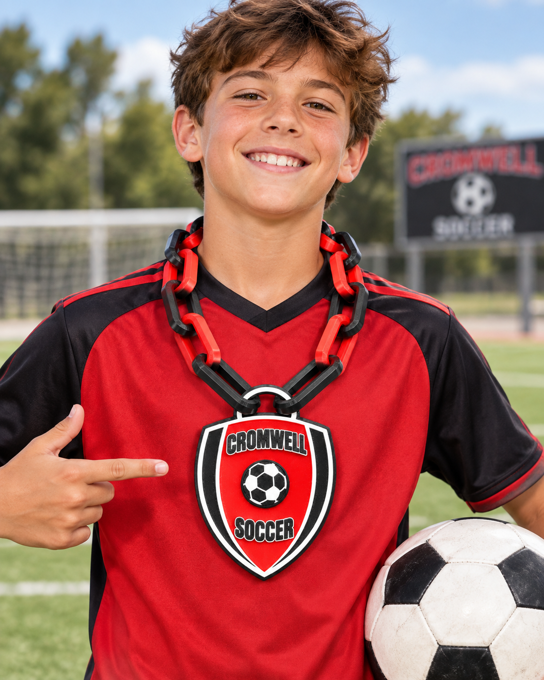 Cromwell Soccer Hype Chain with Medallion